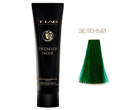 Зображення  Крем-фарба для волосся T-LAB Professional Premier Noir Innovative Colouring Cream 100 мл, Green, Об'єм (мл, г): 100, Цвет №: Green