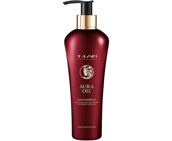 Изображение  Восстанавливающий шампунь для сухих и поврежденных волос T-LAB Professional Aura Oil Duo Shampoo 300 мл