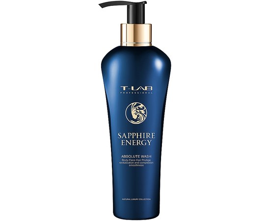 Изображение  Шампунь-гель для антиэйдж-еффекта волос и тела T-Lab Professional Sapphire Energy Absolute Wash 300 мл