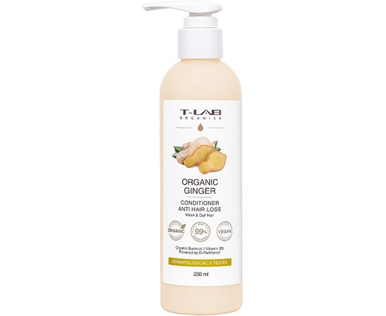 Зображення  Кондиціонер для ослабленого та тьмяного волосся T-LAB Professional Organics Organic Ginger Conditioner 250 мл