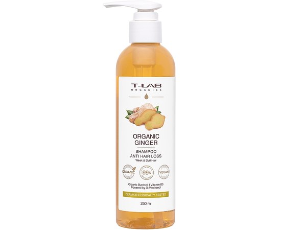 Изображение  Шампунь для ослабленных и тусклых волос T-LAB Professional Organics Organic Ginger Shampoo 250 мл