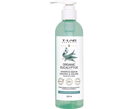 Изображение  Шампунь для жирных волос T-Lab Professional Organics Organic Eucalyptus Shampoo 250 мл