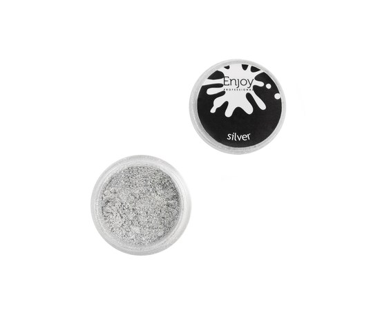 Изображение  Втирка/Пыль для ногтей Enjoy Professional зеркальная Серебро (Silver), 1 г, Объем (мл, г): 1, Цвет №: Silver