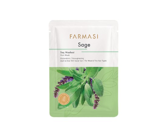 Изображение  Hair mask "Sage" Farmasi, sachet 30 ml