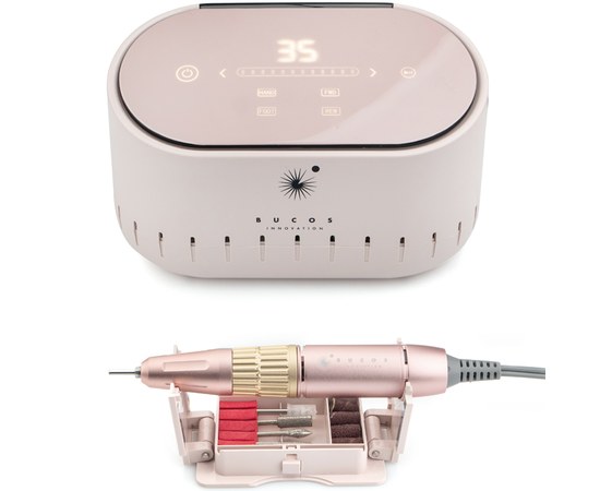 Изображение 2 Фрезер для маникюра BUCOS Nail Drill X3 PRO 65Вт/35000 об, Powdery