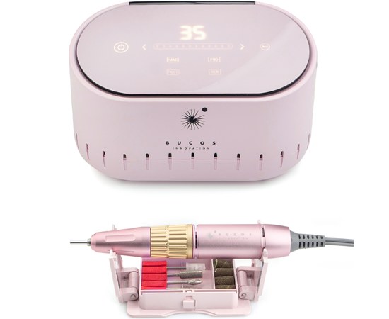Изображение 2 Фрезер для маникюра BUCOS Nail Drill X3 PRO 65Вт/35000 об, Light Pink
