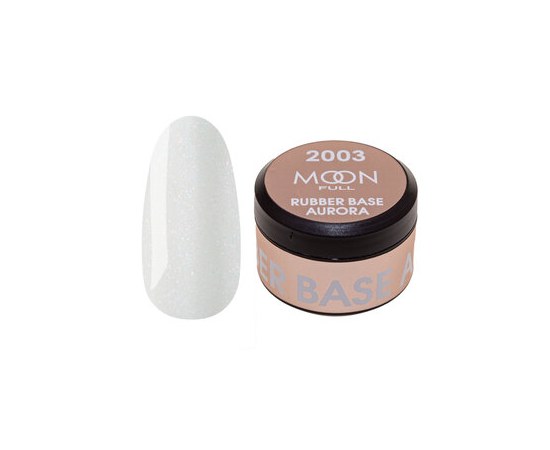 Изображение  Base rubber Moon Full Aurora 2003, milky with fine shimmer, 15 ml, Volume (ml, g): 15, Color No.: 3