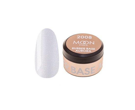 Изображение  Base rubber Moon Full Aurora 2008, pale lilac with fine shimmer, 15 ml, Volume (ml, g): 15, Color No.: 8