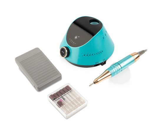 Изображение 5 Фрезер для маникюра BUCOS Nail Drill X2 PRO 65Вт/35000 об, Tiffany, Вариант: бирюзовый