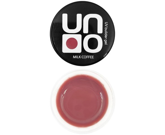Изображение  Гель для наращивания ногтей UNO UV Builder Gel Milk Coffee, 15 мл, Объем (мл, г): 15, Цвет №: Milk Coffee