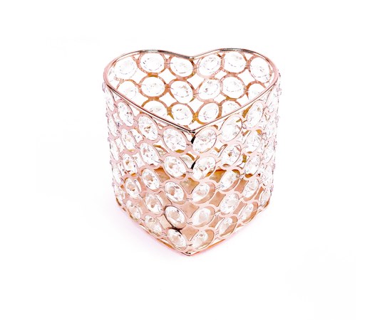 Изображение  Container Cup for brushes heart YRE metal, golden