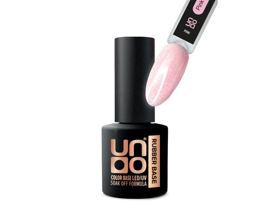 Изображение  Base for gel polish UNO Rubber Color Base Pink, 8 ml, Volume (ml, g): 8, Color No.: Pink