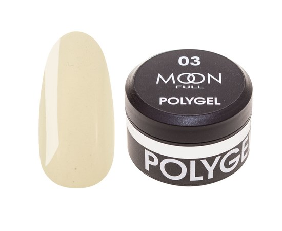 Изображение  Moon Full Poly Gel №03 Polygel for nail extension Transparent, 15 ml, Volume (ml, g): 15, Color No.: 3