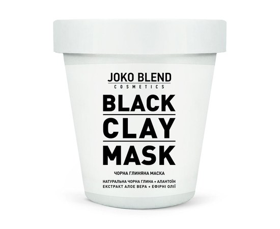Зображення  Чорна глиняна маска для обличчя Black Сlay Mask JokoBlend, 80г