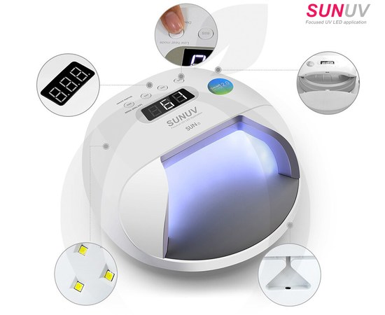 Изображение 8 Lamp for manicure SUNUV SUN 7 UV+LED Smart 2.0 48 W, white