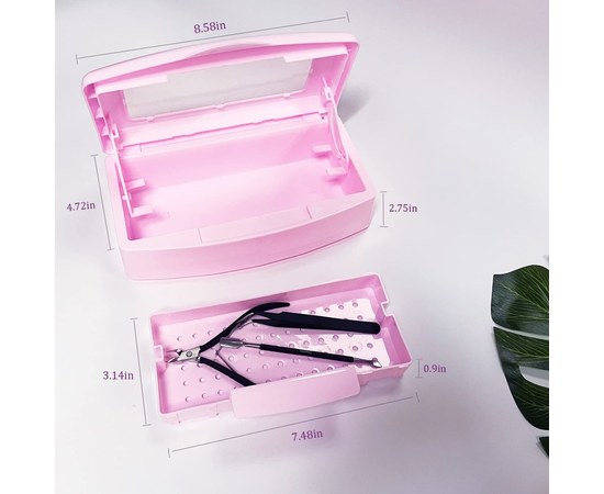 Изображение 3 Container for sterilization of manicure instruments pink, 500 ml