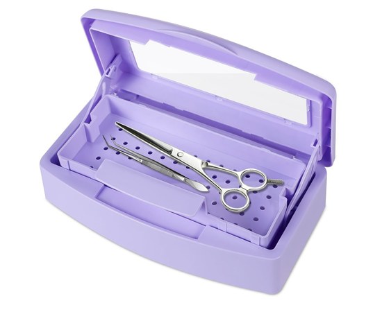Изображение  Контейнер для стерилизации маникюрного инструмента, фиолетовый 500 мл