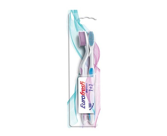 Зображення  Набір зубних щіток Farmasi Eurofresh рожева та блакитна