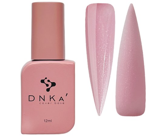 Изображение  База цветная DNKa Cover№009 Nice Розовый с серебряным шимером, 12 мл, Объем (мл, г): 12, Цвет №: 009