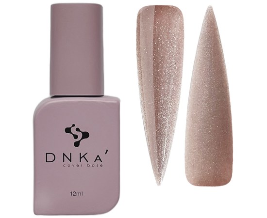 Зображення  База кольорова DNKa Cover №012 Shining Світловідбиваючий ніжно-коричневий із срібним шимером, 12 мл, Об'єм (мл, г): 12, Цвет №: 012