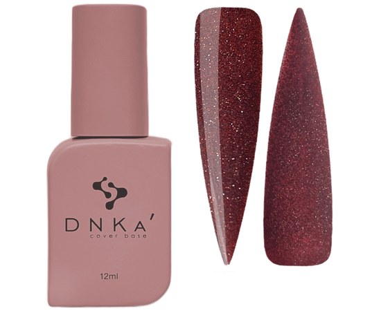 Изображение  База цветная DNKa Cover №012A Confident Светоотражающий бордовый, 12 мл, Объем (мл, г): 12, Цвет №: 012A