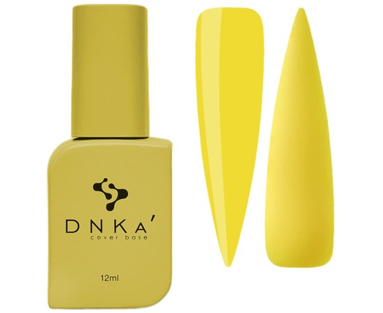 Изображение  База цветная DNKa Cover №021 Sunny Теплый ярко-желтый, 12 мл, Объем (мл, г): 12, Цвет №: 021