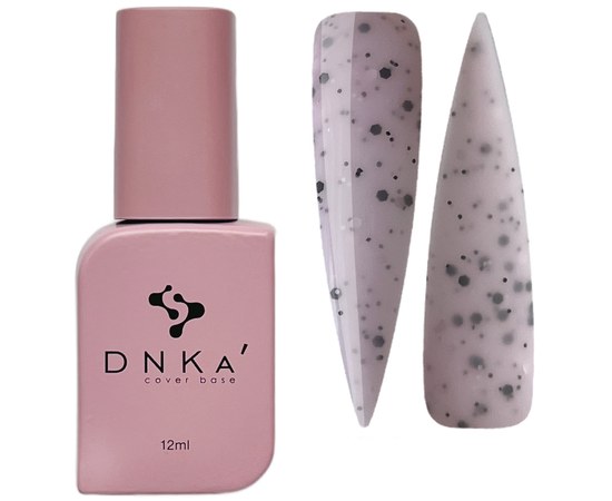 Зображення  База кольорова DNKa Cover №039A Different Світло-рожевий з чорними та білими многограними частинками, 12 мл, Об'єм (мл, г): 12, Цвет №: 039A
