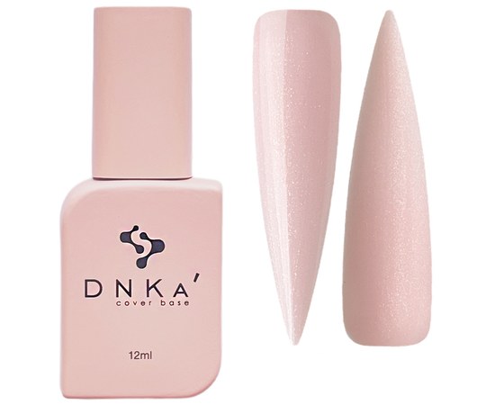 Изображение  База цветная DNKa Cover №040 Romantic Нежный светлый розовый с серебряным шимером, 12 мл, Объем (мл, г): 12, Цвет №: 040