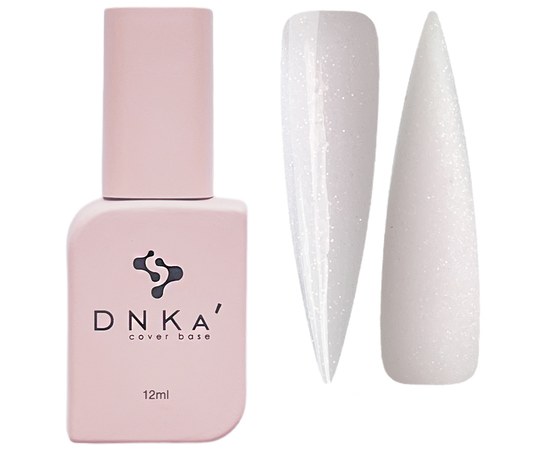 Изображение  База цветная DNKa Cover №042 Sparkling Холодный, молочно-розовый с блестками опал, 12 мл, Объем (мл, г): 12, Цвет №: 042
