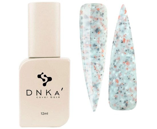 Изображение  Color base DNKa Cover №046 Stylish Marble delicate blue-gray with black and white particles and particles of potalli, 12 ml, Volume (ml, g): 12, Color No.: 46