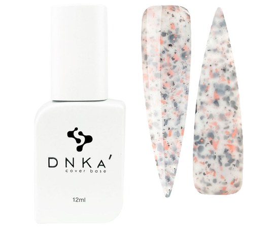 Изображение  Color base DNKa Cover №048 Chic Marble white-silk with black particles and patalli particles, 12 ml, Volume (ml, g): 12, Color No.: 48