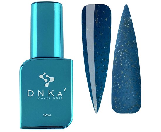 Изображение  База цветная DNKa Cover №064 Aquamarine Аквамарин сине-зеленый с золотой поталью, 12 мл, Объем (мл, г): 12, Цвет №: 064