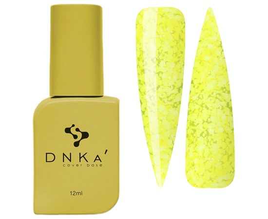 Изображение  База цветная DNKa Cover №067 Holiday Ярко-желтая база с многоугольниками, 12 мл, Объем (мл, г): 12, Цвет №: 067