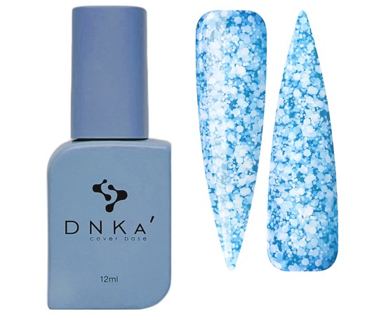 Изображение  База цветная DNKa Cover №068 Breeze Ярко-голубая база с многоугольниками, 12 мл, Объем (мл, г): 12, Цвет №: 068