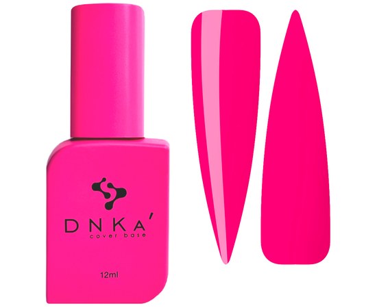 Изображение  База цветная DNKa Cover №073 Flamingo Неоновый розовый (Барби), 12 мл, Объем (мл, г): 12, Цвет №: 073