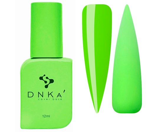Изображение  База цветная DNKa Cover №075 Risky Неоновый салатовый, 12 мл, Объем (мл, г): 12, Цвет №: 075