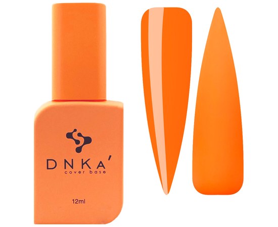 Изображение  База цветная DNKa Cover №076 Aperol Неоновый оранжевый, 12 мл, Объем (мл, г): 12, Цвет №: 076