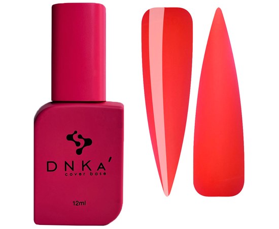 Изображение  База цветная DNKa Cover №077 Campari Неоновый красный (цвет Ferrari), 12 мл, Объем (мл, г): 12, Цвет №: 077