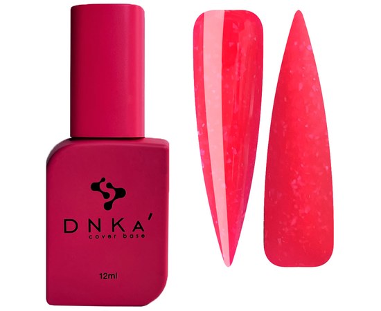 Зображення  База кольорова DNKa Cover №080 Furor Неоновий рожевий з поталлю, 12 мл, Об'єм (мл, г): 12, Цвет №: 080