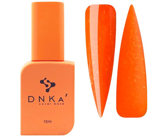 Зображення  База кольорова DNKa Cover №081 Citrus Неоновий помаранчевий з поталлю, 12 мл, Об'єм (мл, г): 12, Цвет №: 081