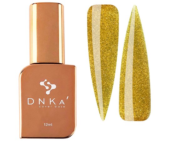 Изображение  База цветная DNKa Cover №087 Proud Горчично-золотая светоотражающая, 12 мл, Объем (мл, г): 12, Цвет №: 087