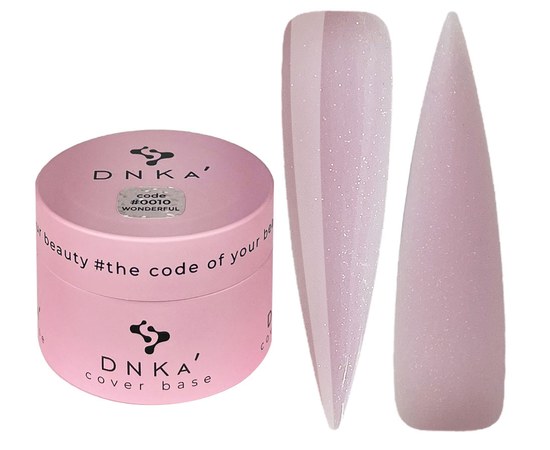 Изображение  Color base DNKa Cover №010 Wonderful Soft pink with opal sparkles, 30 ml, Volume (ml, g): 30, Color No.: 10