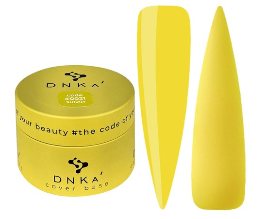 Зображення  База кольорова DNKa Cover №021 Sunny Теплий яскраво-жовтий, 30 мл, Об'єм (мл, г): 30, Цвет №: 021