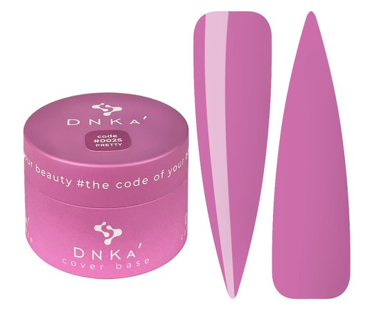 Изображение  База цветная DNKa Cover №025 Pretty Яркий розовый, 30 мл, Объем (мл, г): 30, Цвет №: 025