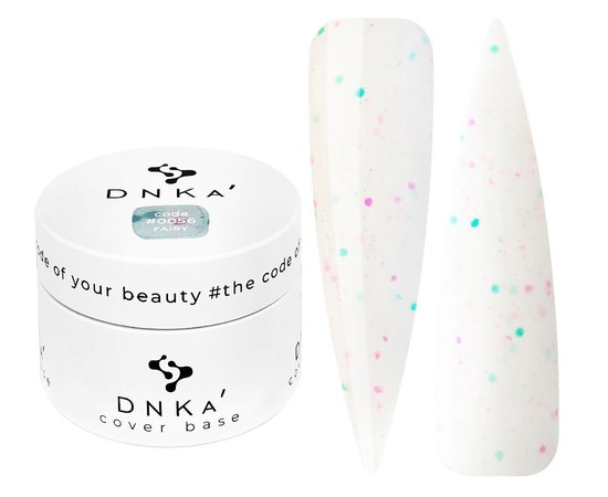 Изображение  Color base DNKa Cover №056 Fairy Milky with pink and green particles, 30 ml, Volume (ml, g): 30, Color No.: 56