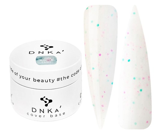 Изображение  Color base DNKa Cover №056 Fairy Milky with pink and green particles, 30 ml, Volume (ml, g): 30, Color: 56