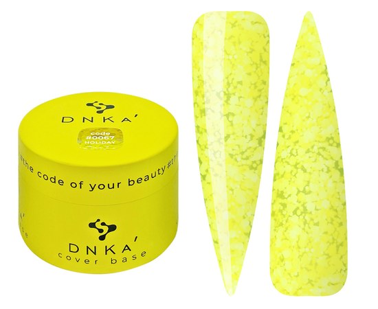 Изображение  Color base DNKa Cover №067 Holiday Bright yellow base with polygons, 30 ml, Volume (ml, g): 30, Color No.: 67