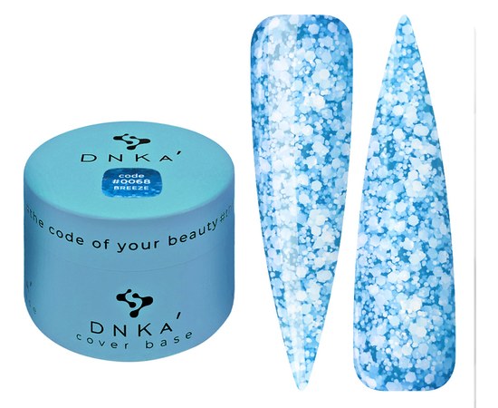 Изображение  Color base DNKa Cover №068 Breeze Bright blue base with polygons, 30 ml, Volume (ml, g): 30, Color No.: 68