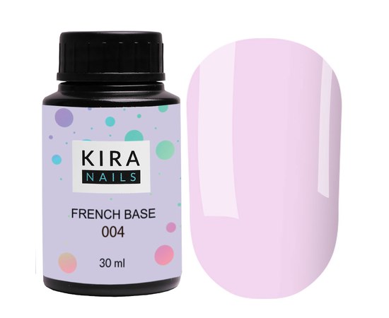 Зображення  Kira Nails French Base 004 (ліловий), 30 мл, Об'єм (мл, г): 30, Цвет №: 004