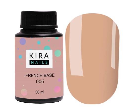 Изображение  Kira Nails French Base 006 (warm beige), 30 ml, Volume (ml, g): 30, Color No.: 6